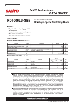 RD1006LS-SB5 Datasheet PDF SANYO -> Panasonic