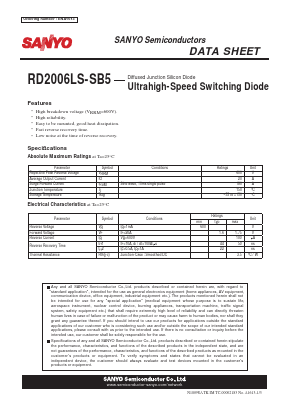 RD2006LS-SB5 Datasheet PDF SANYO -> Panasonic