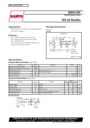 SB20-05 Datasheet PDF SANYO -> Panasonic