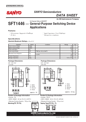 SFT1446 Datasheet PDF SANYO -> Panasonic