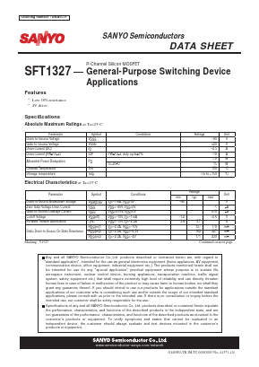 SFT1327 Datasheet PDF SANYO -> Panasonic