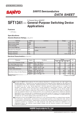 SFT1341 Datasheet PDF SANYO -> Panasonic