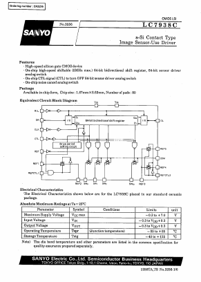 LC7938 Datasheet PDF SANYO -> Panasonic