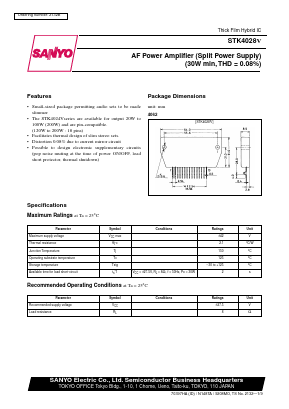 STK4028V Datasheet PDF SANYO -> Panasonic