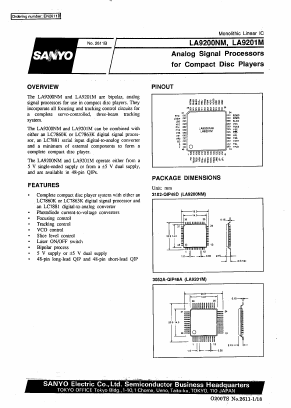 LA9201M Datasheet PDF SANYO -> Panasonic
