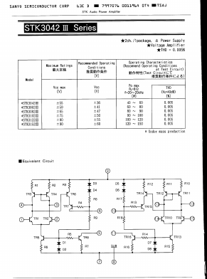 STK3122 Datasheet PDF SANYO -> Panasonic