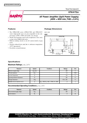 STK4172II Datasheet PDF SANYO -> Panasonic