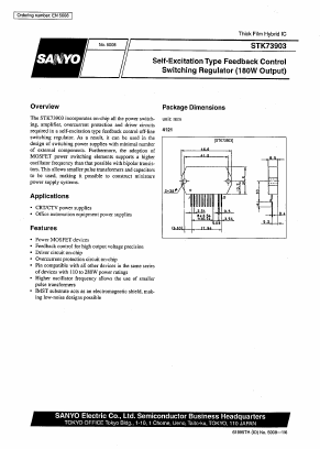 STK73909 Datasheet PDF SANYO -> Panasonic