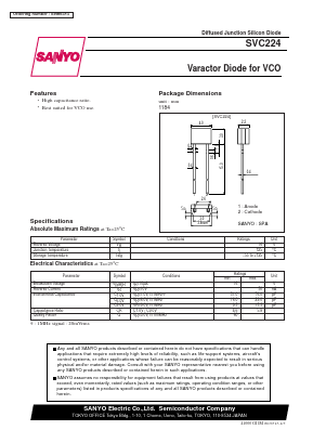 SVC224 Datasheet PDF SANYO -> Panasonic
