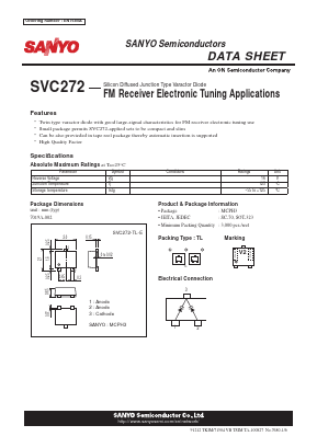 SVC272 Datasheet PDF SANYO -> Panasonic
