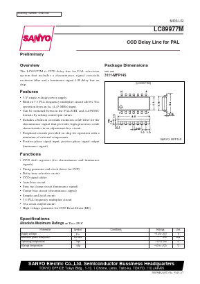 LC89977M Datasheet PDF SANYO -> Panasonic