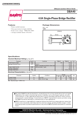DBA40C Datasheet PDF SANYO -> Panasonic