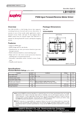 LB11651H Datasheet PDF SANYO -> Panasonic