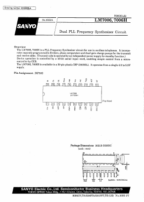 LM7006 Datasheet PDF SANYO -> Panasonic