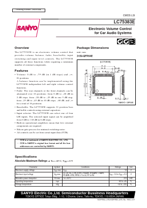 LC75383E Datasheet PDF SANYO -> Panasonic