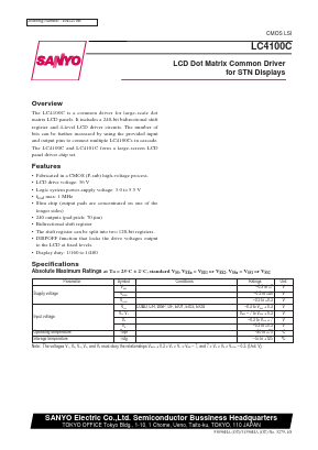 LC4100C Datasheet PDF SANYO -> Panasonic