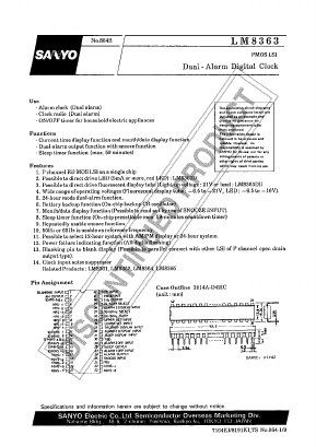 LM8363 Datasheet PDF SANYO -> Panasonic
