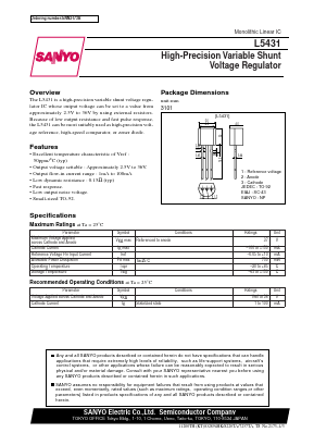 L5431 Datasheet PDF SANYO -> Panasonic