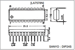 LA7578N Datasheet PDF SANYO -> Panasonic