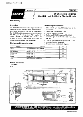 DM2023-0SL3 Datasheet PDF SANYO -> Panasonic