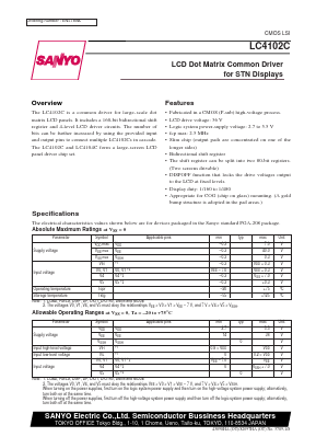 LC4102C Datasheet PDF SANYO -> Panasonic
