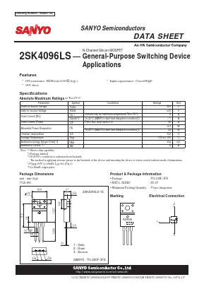 K4096 Datasheet PDF SANYO -> Panasonic