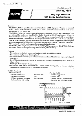 LA7855 Datasheet PDF SANYO -> Panasonic