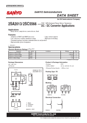 A2013 Datasheet PDF SANYO -> Panasonic