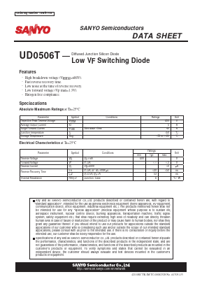 UD0506T Datasheet PDF SANYO -> Panasonic