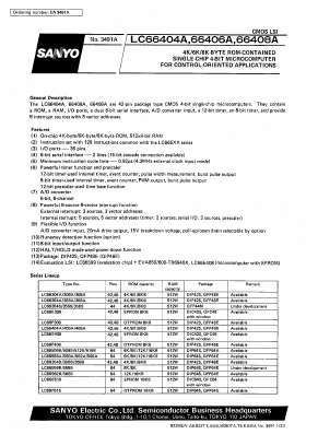 LC66404A Datasheet PDF SANYO -> Panasonic