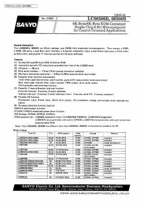LC66506 Datasheet PDF SANYO -> Panasonic