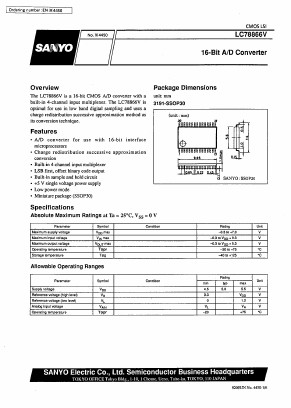 LC78866V Datasheet PDF SANYO -> Panasonic