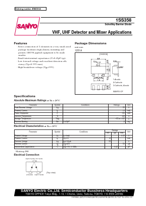 1SS358 Datasheet PDF SANYO -> Panasonic