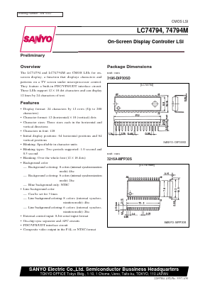LC74794M Datasheet PDF SANYO -> Panasonic