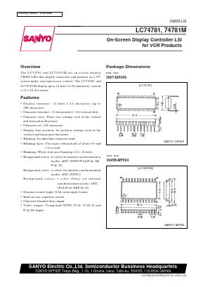LC74781M Datasheet PDF SANYO -> Panasonic