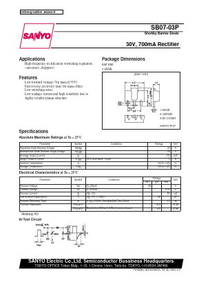 SB07-03P Datasheet PDF SANYO -> Panasonic