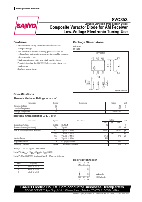 SVC353 Datasheet PDF SANYO -> Panasonic
