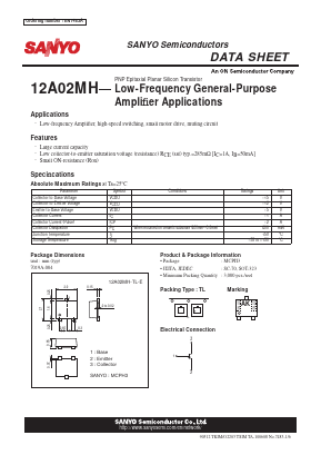 12A02MH Datasheet PDF SANYO -> Panasonic
