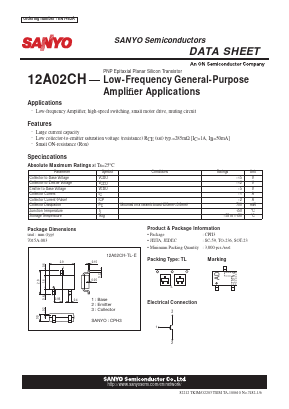 12A02CH Datasheet PDF SANYO -> Panasonic