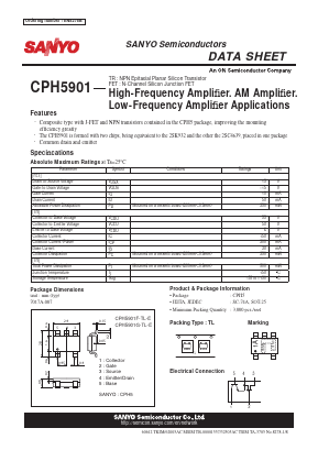 CPH5901 Datasheet PDF SANYO -> Panasonic