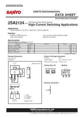 A2124 Datasheet PDF SANYO -> Panasonic