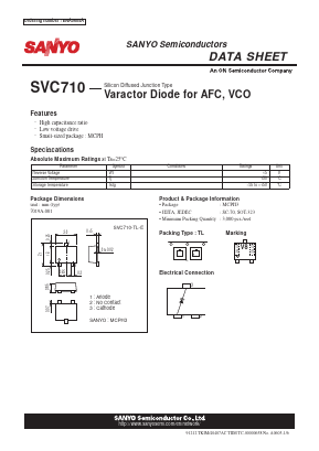 SVC710 Datasheet PDF SANYO -> Panasonic