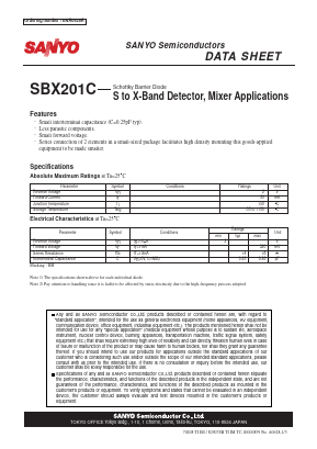 SBX201C Datasheet PDF SANYO -> Panasonic