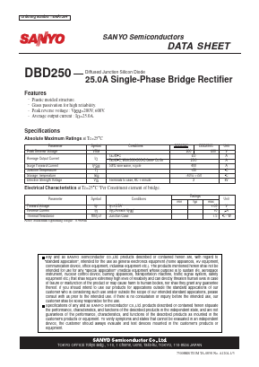 DBD250 Datasheet PDF SANYO -> Panasonic