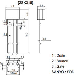 2SK315 Datasheet PDF SANYO -> Panasonic