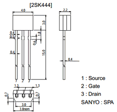 2SK444 Datasheet PDF SANYO -> Panasonic