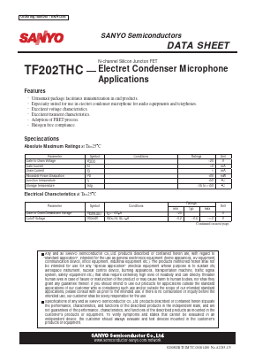 TF202THC Datasheet PDF SANYO -> Panasonic