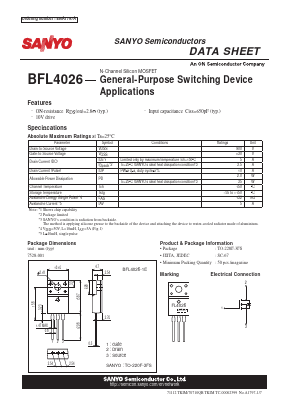 BFL4026 Datasheet PDF SANYO -> Panasonic