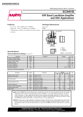 EC3H01B Datasheet PDF SANYO -> Panasonic