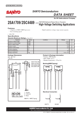 2SC4489 Datasheet PDF SANYO -> Panasonic